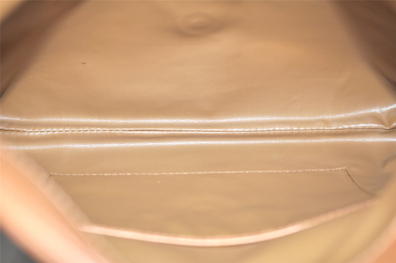 Authentic CELINE Macadam Blason Pattern Clutch Hand Bag PVC Leather Brown 4561K