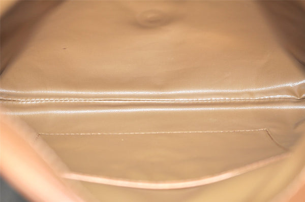 Authentic CELINE Macadam Blason Pattern Clutch Hand Bag PVC Leather Brown 4561K