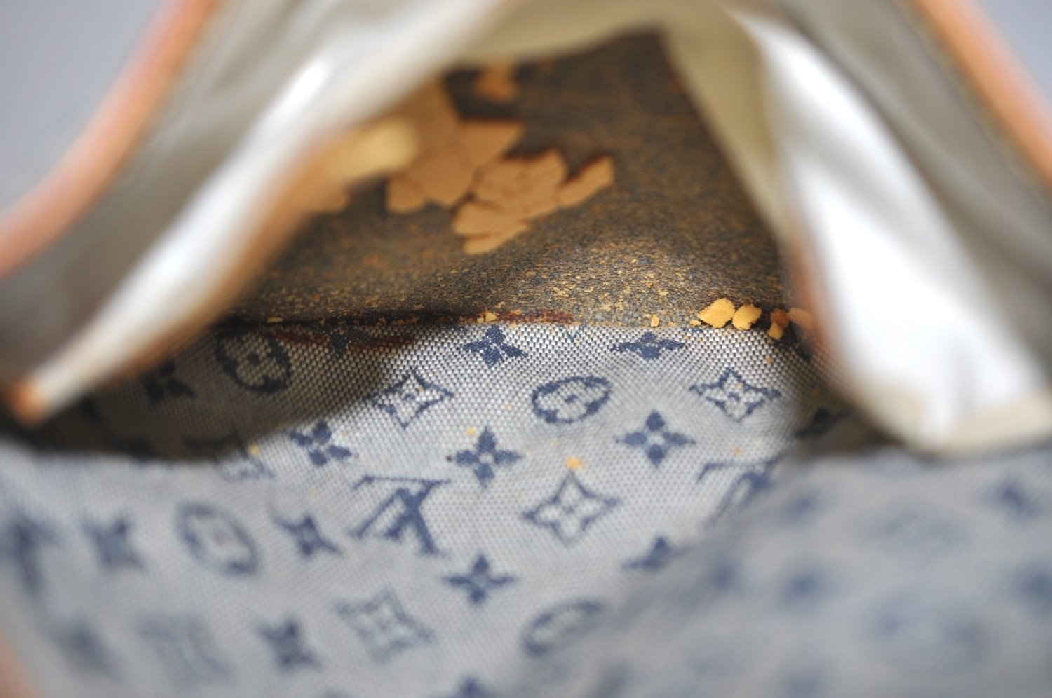 Auth Louis Vuitton Monogram Mini Jeanne GM Shoulder Cross Bag M92000 Blue 4562I