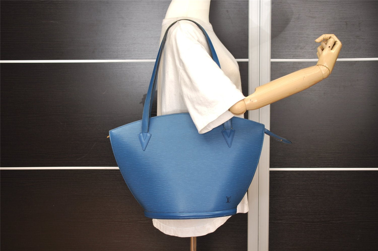 Auth Louis Vuitton Epi Saint Jacques Shopping Shoulder Bag Blue M52265 LV 4562J