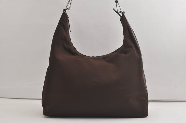 Authentic GUCCI Vintage Shoulder Tote Bag Nylon Leather 0011955 Brown 4564K
