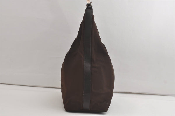 Authentic GUCCI Vintage Shoulder Tote Bag Nylon Leather 0011955 Brown 4564K