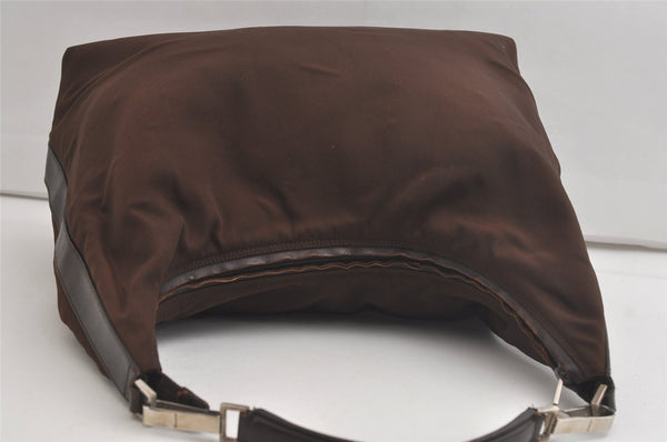 Authentic GUCCI Vintage Shoulder Tote Bag Nylon Leather 0011955 Brown 4564K