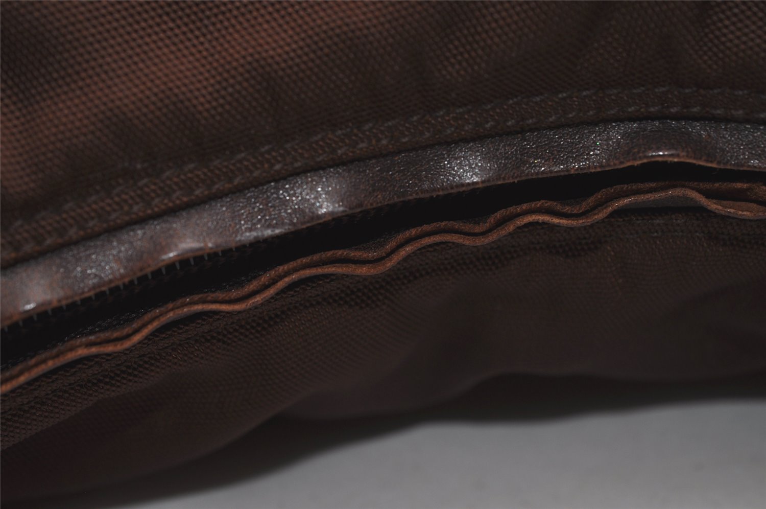 Authentic GUCCI Vintage Shoulder Tote Bag Nylon Leather 0011955 Brown 4564K