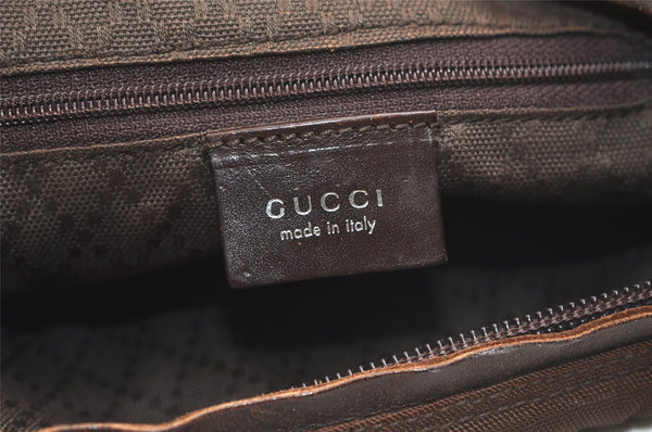 Authentic GUCCI Vintage Shoulder Tote Bag Nylon Leather 0011955 Brown 4564K