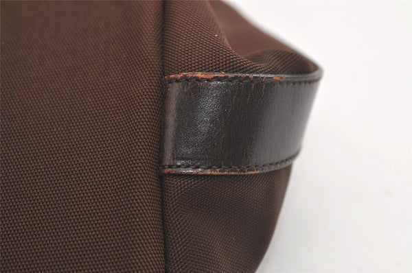 Authentic GUCCI Vintage Shoulder Tote Bag Nylon Leather 0011955 Brown 4564K