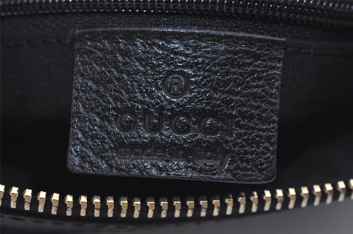 Authentic GUCCI Shoulder Hand Bag Purse GG Canvas Leather 146244 Black 4565I