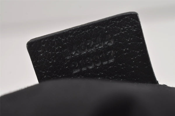 Authentic GUCCI Shoulder Hand Bag Purse GG Canvas Leather 146244 Black 4565I