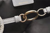 Authentic Christian Dior Panarea Cannage Tote Bag PVC Leather Gray 4565K