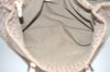 Authentic FENDI Vintage Zucchino Hand Bag Purse Canvas Leather Beige 4566I