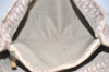 Authentic FENDI Vintage Zucchino Hand Bag Purse Canvas Leather Beige 4566I