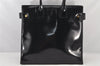 Authentic GUCCI Bamboo Vintage Shoulder Hand Bag Enamel Black Junk 4566K