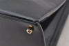 Authentic GUCCI Bamboo Vintage Shoulder Hand Bag Enamel Black Junk 4566K