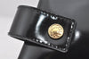 Authentic GUCCI Bamboo Vintage Shoulder Hand Bag Enamel Black Junk 4566K