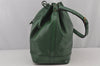 Authentic Louis Vuitton Epi Noe Shoulder Drawstring Bag Green M44004 LV 4567J