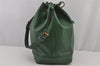 Authentic Louis Vuitton Epi Noe Shoulder Drawstring Bag Green M44004 LV 4567J