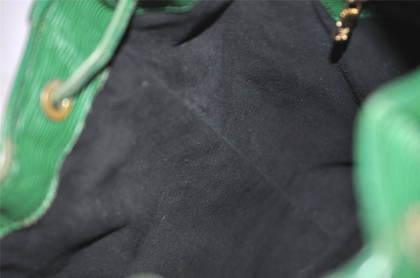 Authentic Louis Vuitton Epi Noe Shoulder Drawstring Bag Green M44004 LV 4567J