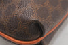Authentic CELINE Macadam Blason Pattern Clutch Hand Bag PVC Leather Brown 4567K