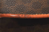 Authentic CELINE Macadam Blason Pattern Clutch Hand Bag PVC Leather Brown 4567K