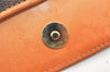 Authentic CELINE Macadam Blason Pattern Clutch Hand Bag PVC Leather Brown 4567K