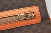 Authentic CELINE Macadam Blason Pattern Clutch Hand Bag PVC Leather Brown 4567K