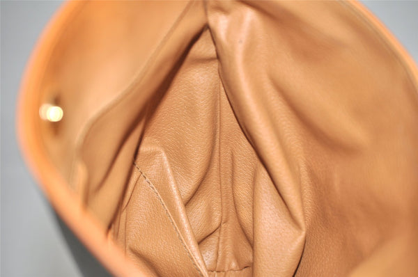Authentic CELINE Macadam Blason Pattern Clutch Hand Bag PVC Leather Brown 4567K