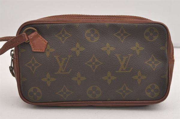 Auth Louis Vuitton Monogram Pochette Sport PM Clutch Hand Bag Old Model LV 4568J