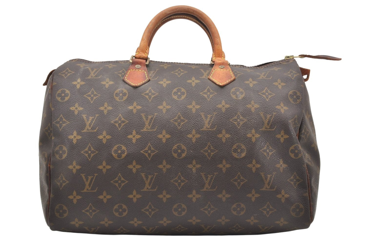 Authentic Louis Vuitton Monogram Speedy 35 Hand Boston Bag M41524 LV 4568K