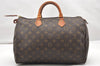 Authentic Louis Vuitton Monogram Speedy 35 Hand Boston Bag M41524 LV 4568K