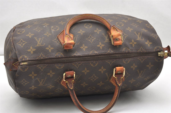 Authentic Louis Vuitton Monogram Speedy 35 Hand Boston Bag M41524 LV 4568K