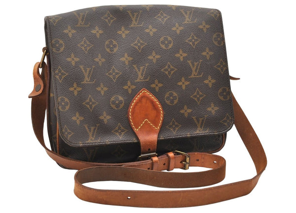 Authentic Louis Vuitton Monogram Cartouchiere GM M51252 Shoulder Cross Bag 4569K