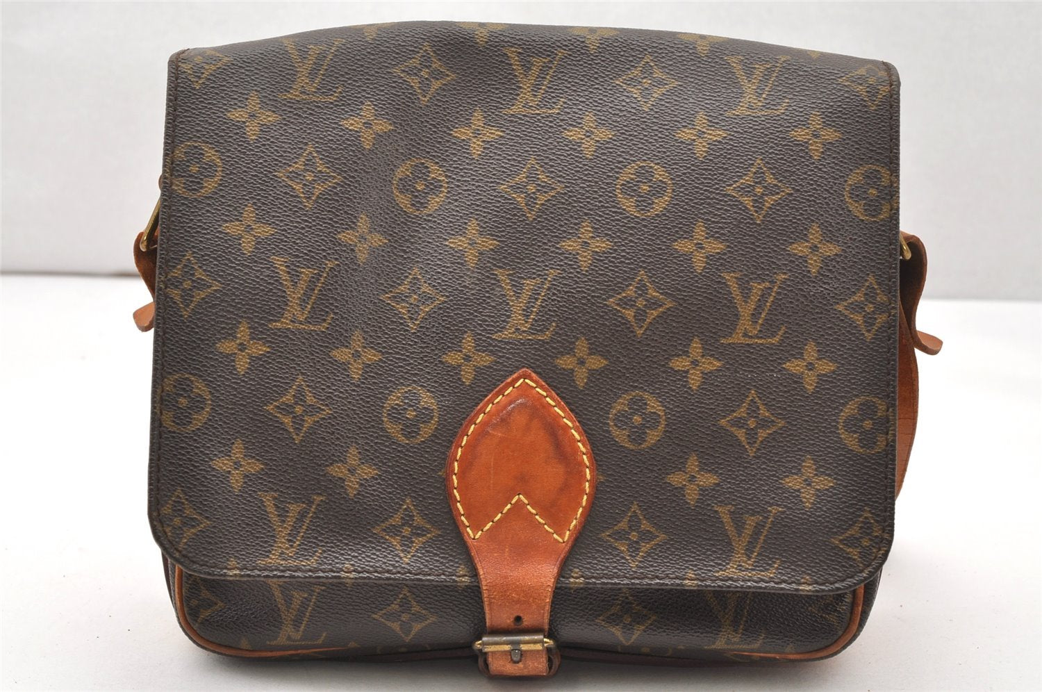 Authentic Louis Vuitton Monogram Cartouchiere GM M51252 Shoulder Cross Bag 4569K