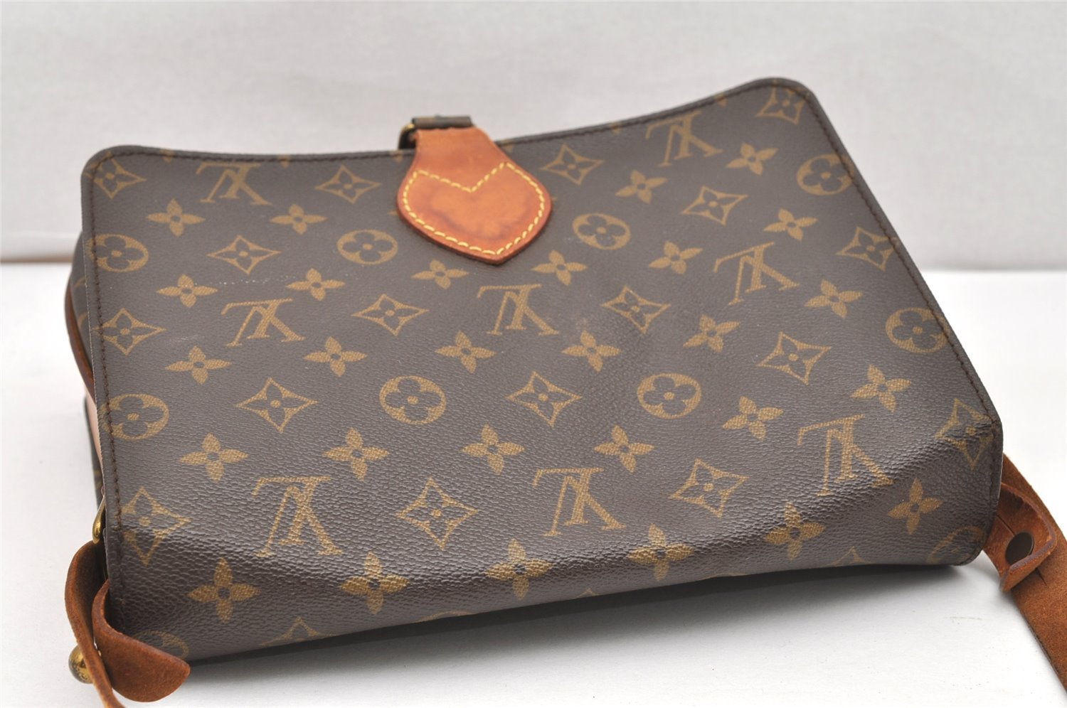 Authentic Louis Vuitton Monogram Cartouchiere GM M51252 Shoulder Cross Bag 4569K