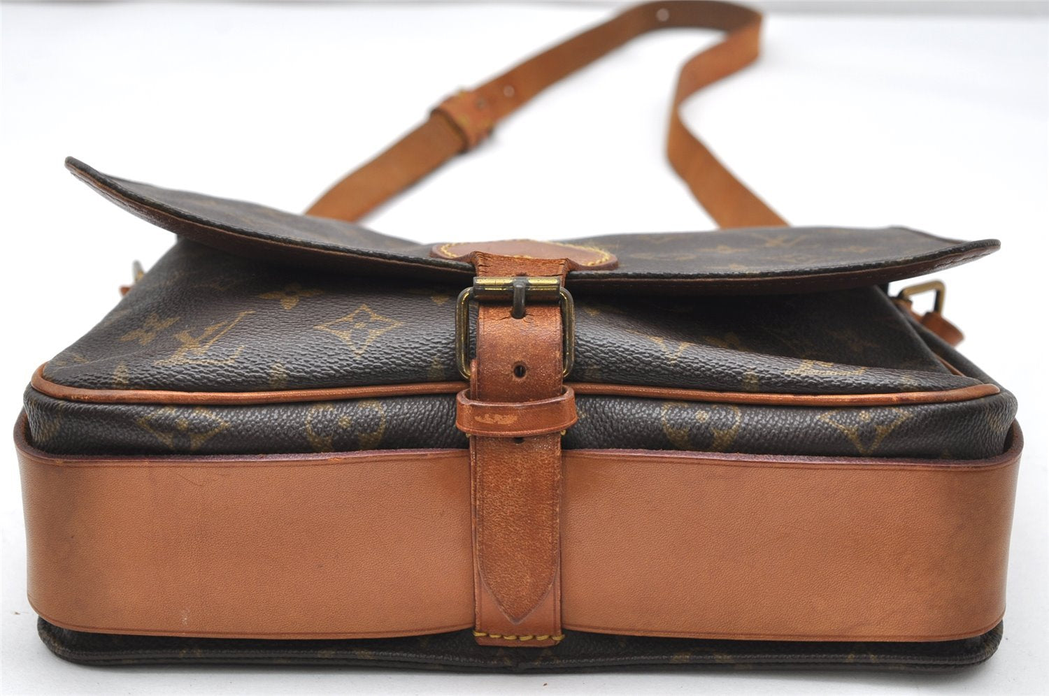 Authentic Louis Vuitton Monogram Cartouchiere GM M51252 Shoulder Cross Bag 4569K