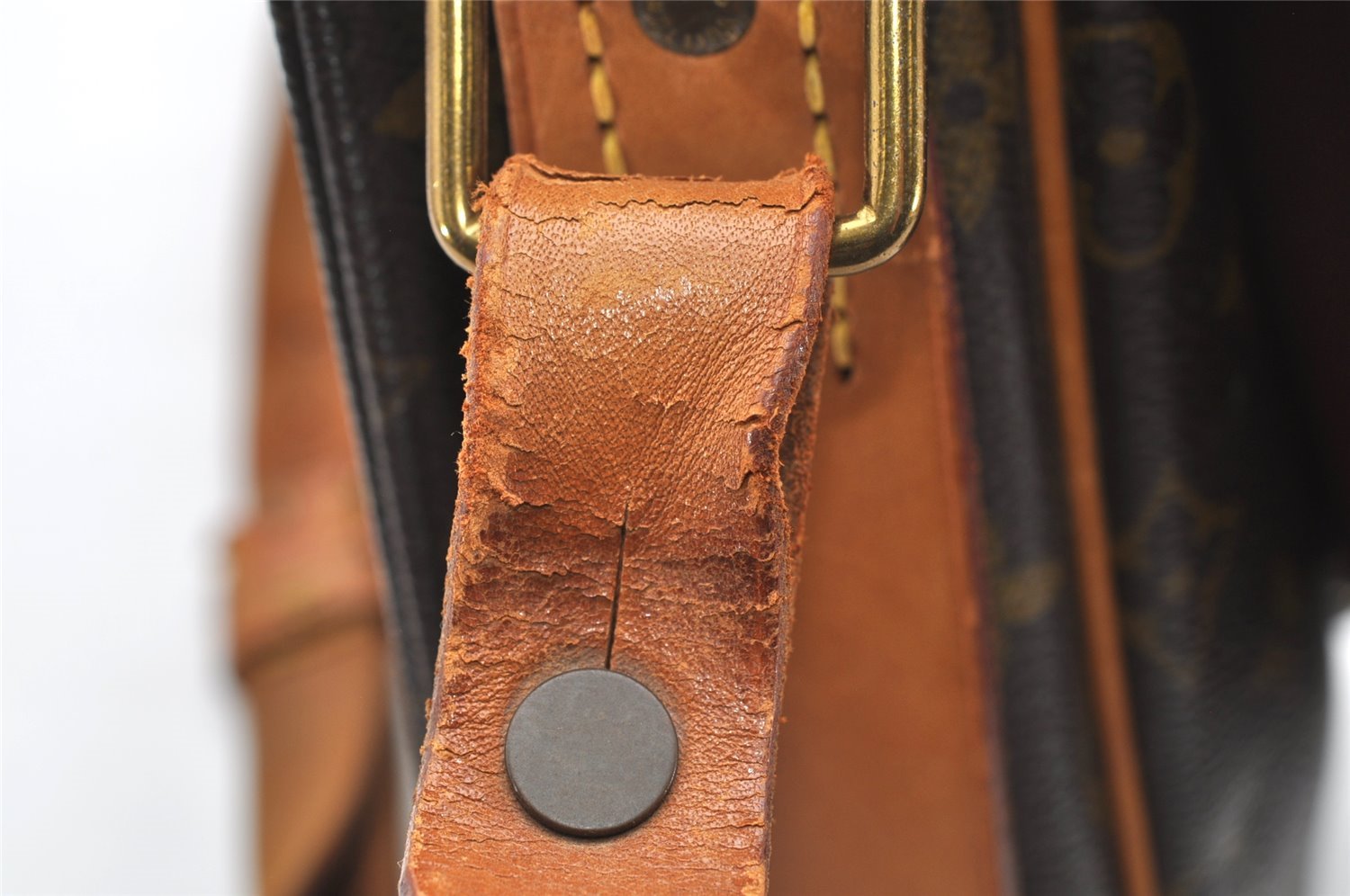 Authentic Louis Vuitton Monogram Cartouchiere GM M51252 Shoulder Cross Bag 4569K