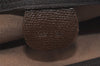 Authentic GUCCI Vintage Clutch Hand Bag Purse GG PVC Leather Brown 4570I
