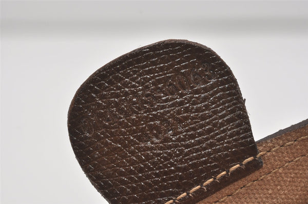 Authentic GUCCI Vintage Clutch Hand Bag Purse GG PVC Leather Brown 4570I