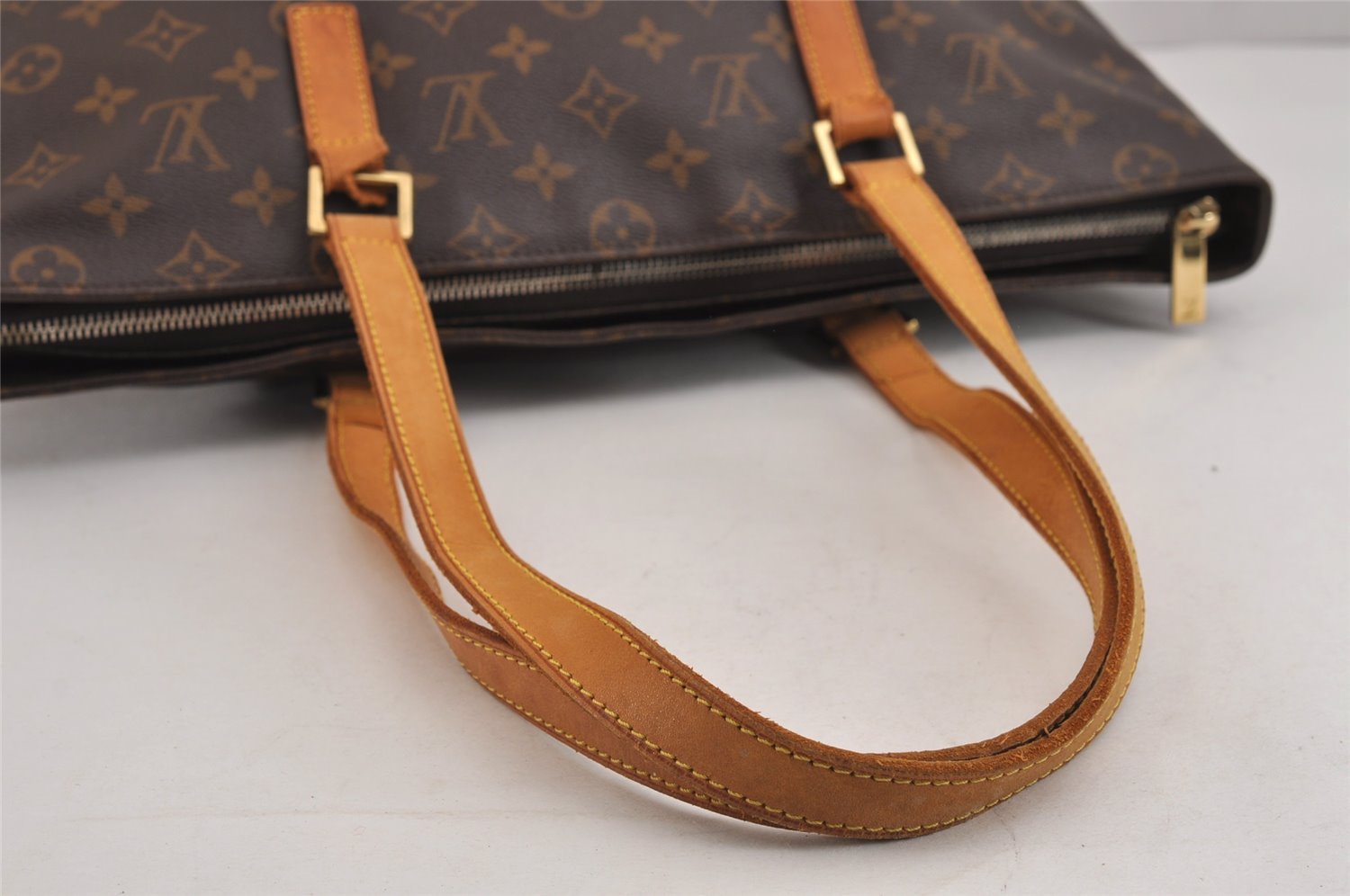 Authentic Louis Vuitton Monogram Cabas Mezzo Shoulder Tote Bag M51151 Junk 4570J
