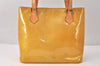 Authentic Louis Vuitton Vernis Houston Shoulder Hand Bag Yellow M91004 LV 4570K