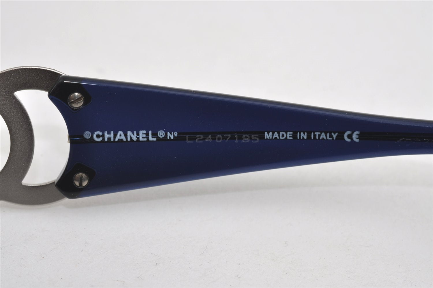 Authentic CHANEL Vintage Sunglasses CoCo Mark Plastic 4023 Blue 4571I