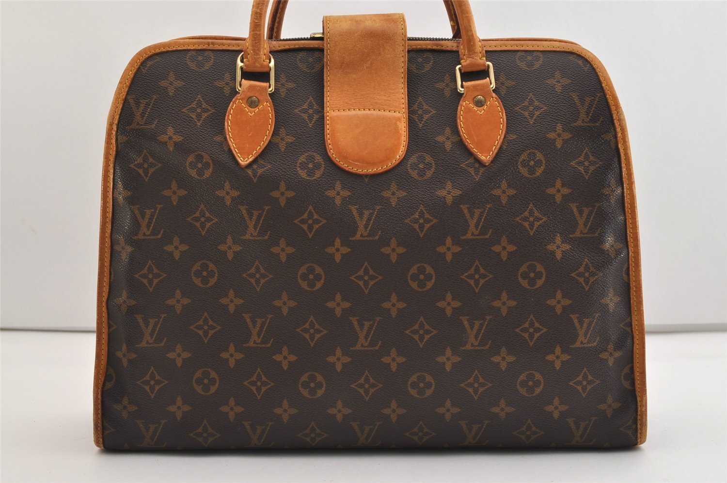 Authentic Louis Vuitton Monogram Rivoli Business Hand Bag M53380 LV Junk 4571J