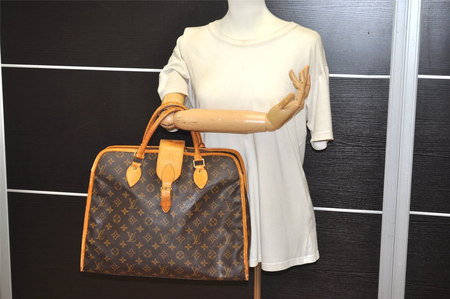 Authentic Louis Vuitton Monogram Rivoli Business Hand Bag M53380 LV Junk 4571J