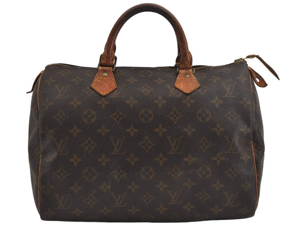 Authentic Louis Vuitton Monogram Speedy 30 Hand Boston Bag M41526 LV 4572J