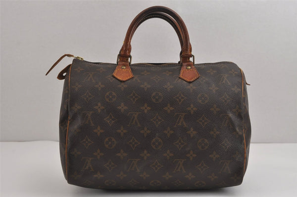 Authentic Louis Vuitton Monogram Speedy 30 Hand Boston Bag M41526 LV 4572J