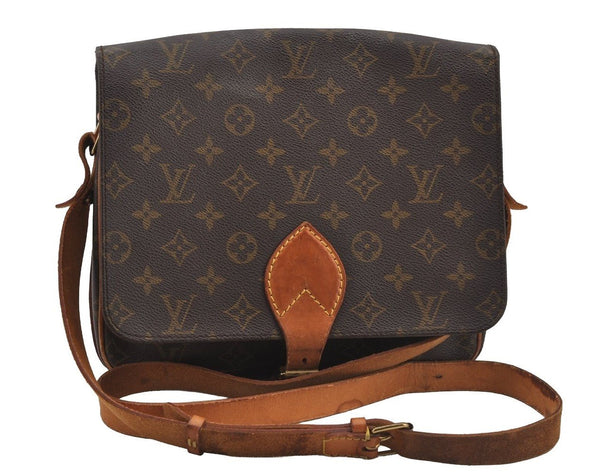 Authentic Louis Vuitton Monogram Cartouchiere GM M51252 Shoulder Cross Bag 4574J