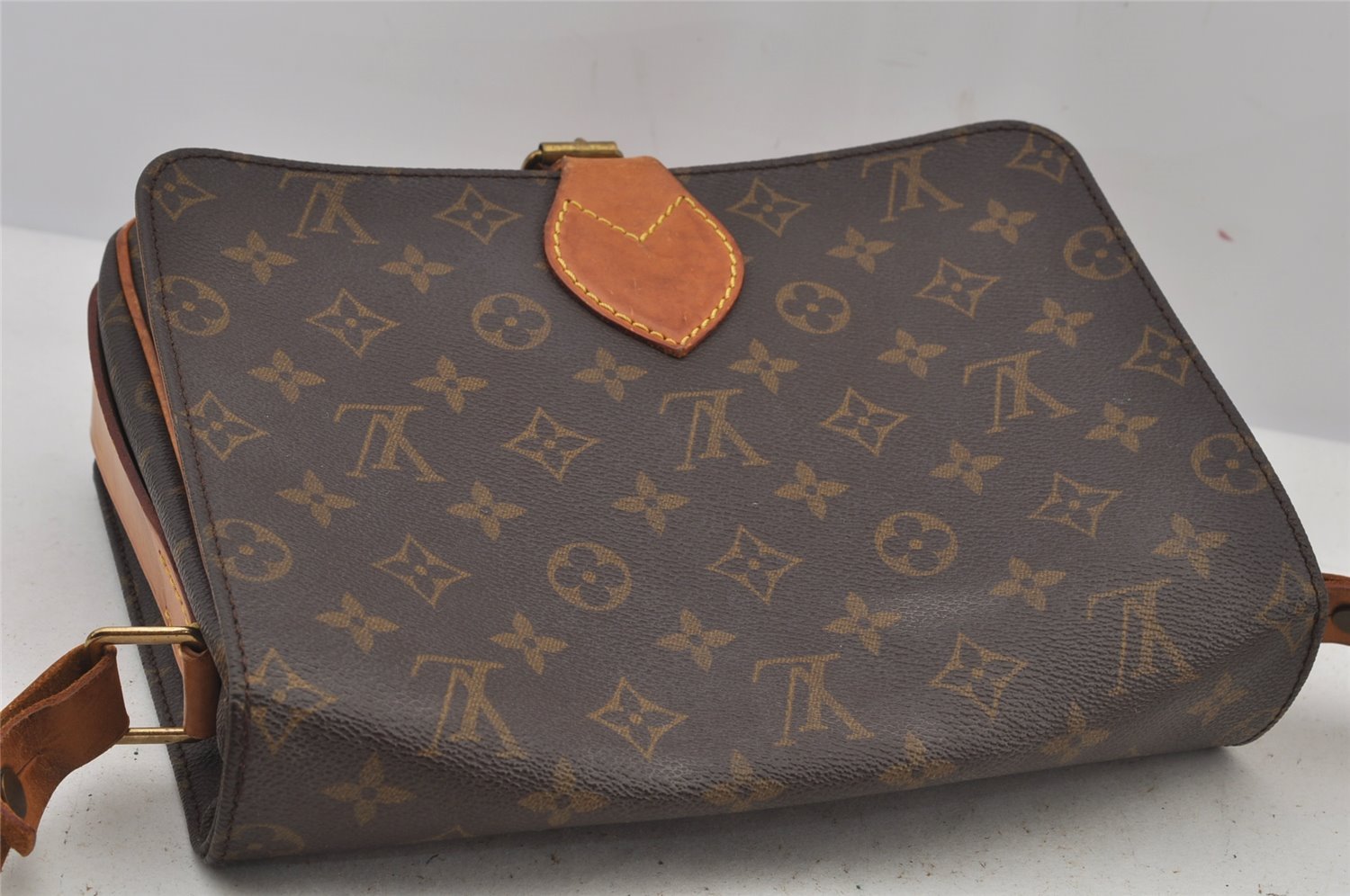 Authentic Louis Vuitton Monogram Cartouchiere GM M51252 Shoulder Cross Bag 4574J