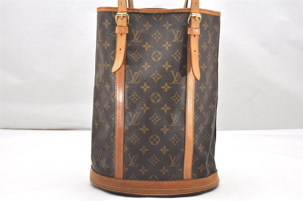 Authentic Louis Vuitton Monogram Bucket GM Shoulder Tote Bag M42236 Junk 4575K