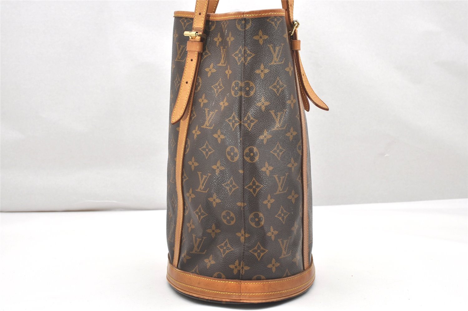 Authentic Louis Vuitton Monogram Bucket GM Shoulder Tote Bag M42236 Junk 4575K