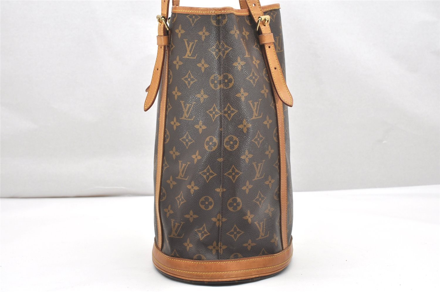Authentic Louis Vuitton Monogram Bucket GM Shoulder Tote Bag M42236 Junk 4575K