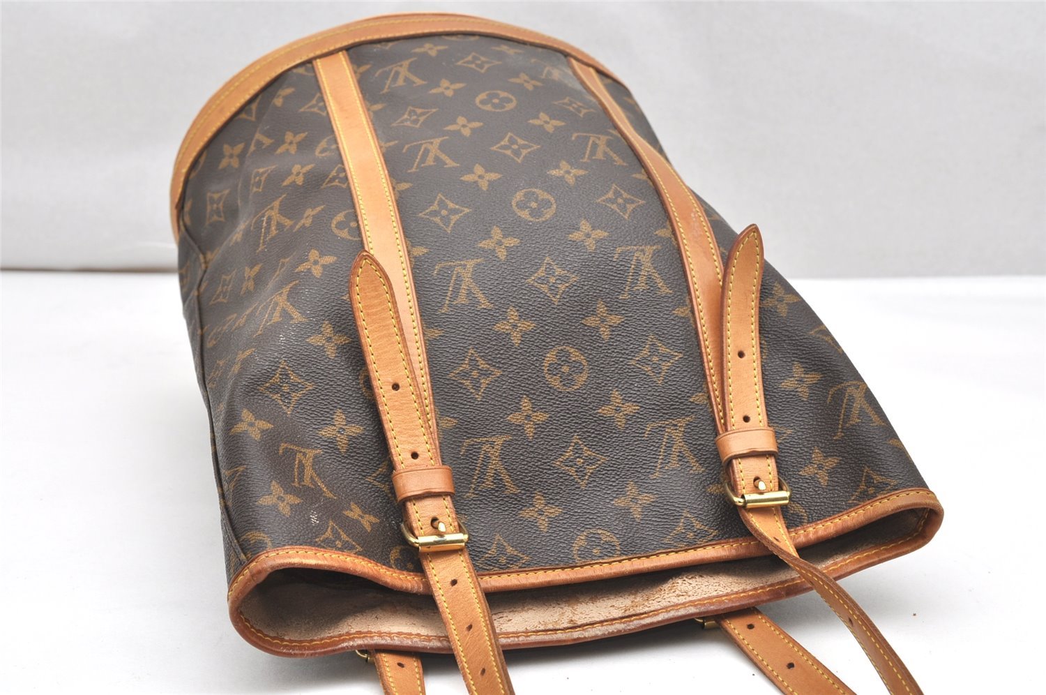 Authentic Louis Vuitton Monogram Bucket GM Shoulder Tote Bag M42236 Junk 4575K